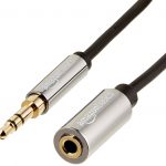 AmazonBasics 3.5mm Male to Female Stereo Audio Cable – 6 Feet 
