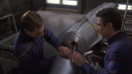 Archer and Malcolm remove the torpedo warhead for like the 17th time