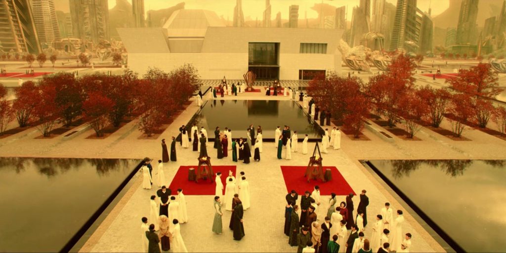 Aga Khan Museum dressed up real nice for the Star Trek Discovery episode "Lethe."